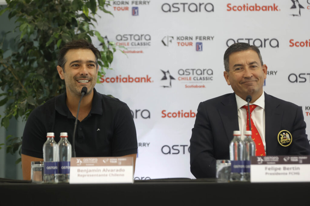 Benjamín Alvarado en el lanzamiento del Astara Chile Classic presentado por Scotiabank